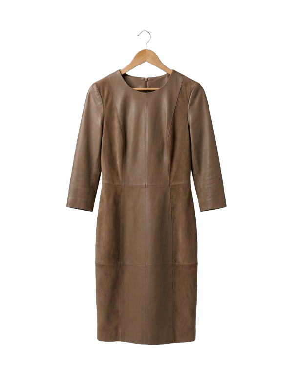 Vestido de cuero/ante